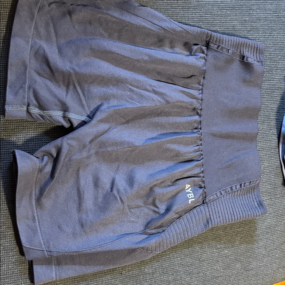 AYBL Dark Blue Ribbed Shorts